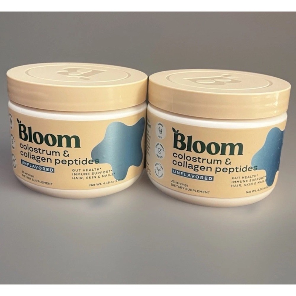 (2-Pack) Bloom Colostrum & Collagen Peptides - Unflavored New Sealed BB 7/2027